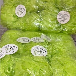 Bright Green Bath & Shower Puff ( one dozen)